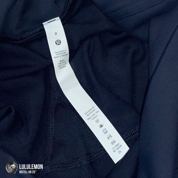 LULULEMON INSTILL HIGH RISE TIGHT 25” IN TRUE NAVY WOMEN SIZE 8 LEGGINGS PETITE - Picture 10 of 14